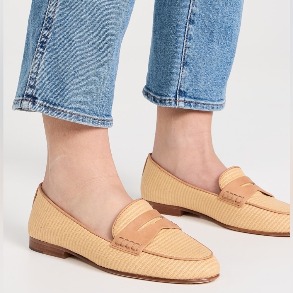 Veronica Beard Raffia Penny Loafer NWT